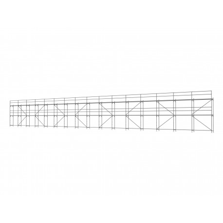 ERNST Traufseitengerüst 240 m² - 2,5 m Felder - 40 m lang - 6 m Arbeitshöhe, 0,80 m breit